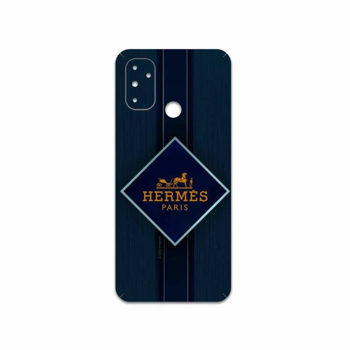 برچسب پوششی ماهوت مدل Hermes-Logo مناسب برای گوشی موبایل وان پلاس Nord N100 MAHOOT Hermes-Logo Cover Sticker for OnePlus Nord N100